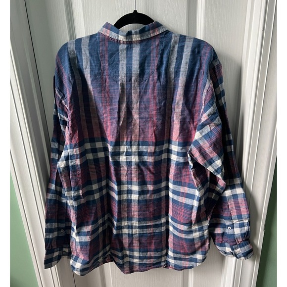 Tommy Bahama Mens‎ Shirt Plaid Button Up Linen Blend Long Sleeve Size XL - Picture 2 of 5